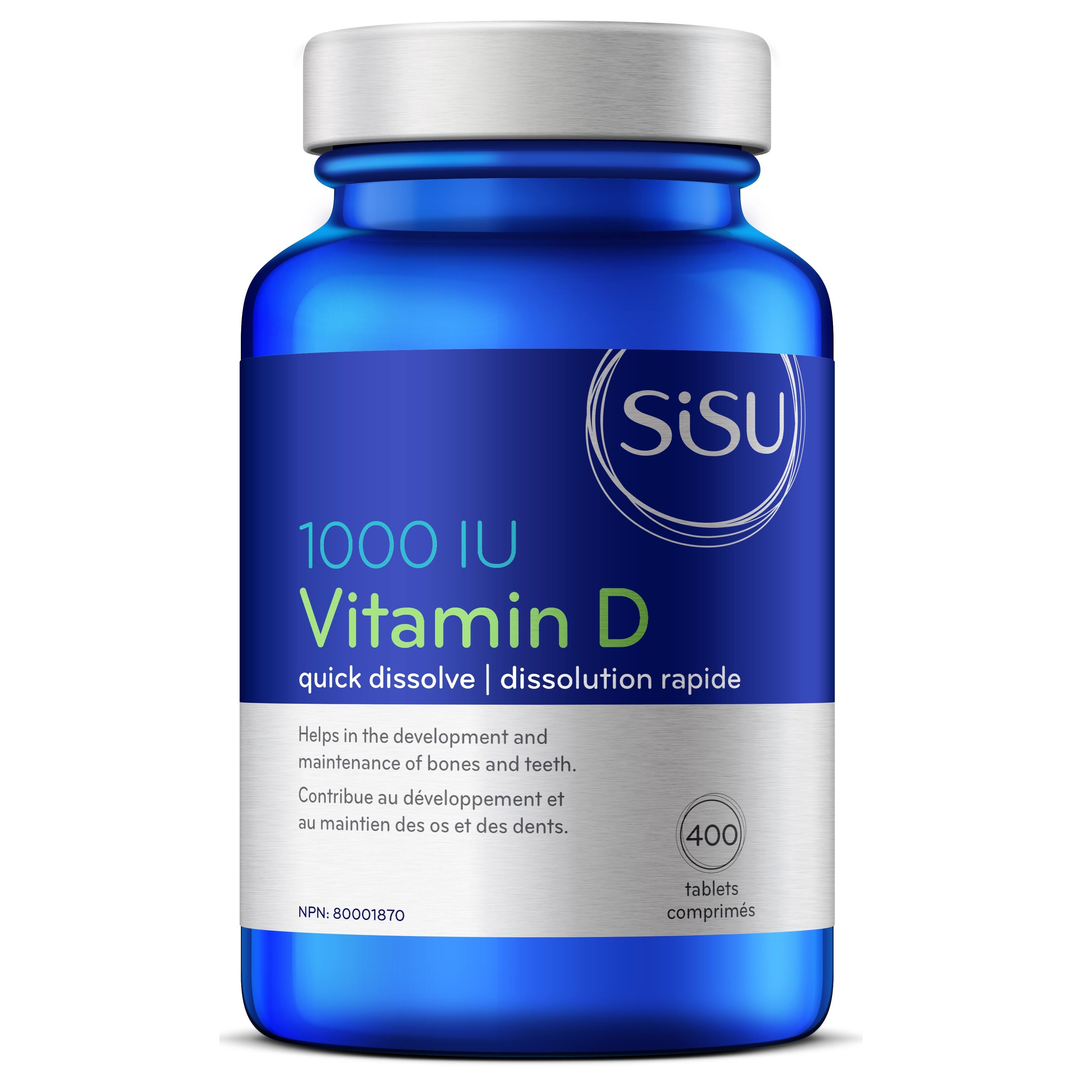 SISU Vitamin D3 1000 IU - 400 Tablets