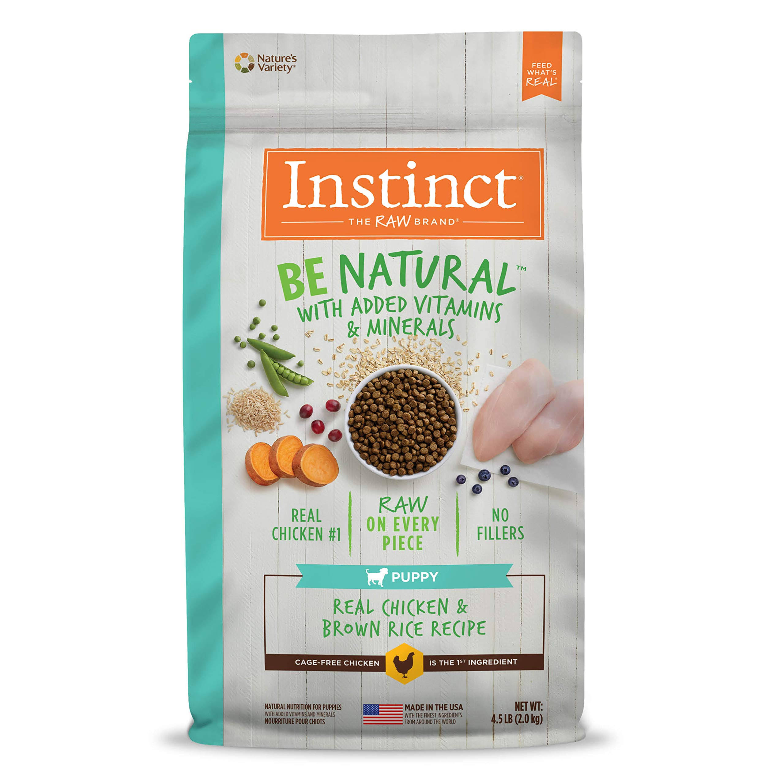 Instinct Be Natural Puppy Chicken & Brown Rice Recipe Dry Dog Food, 4.5 lbs