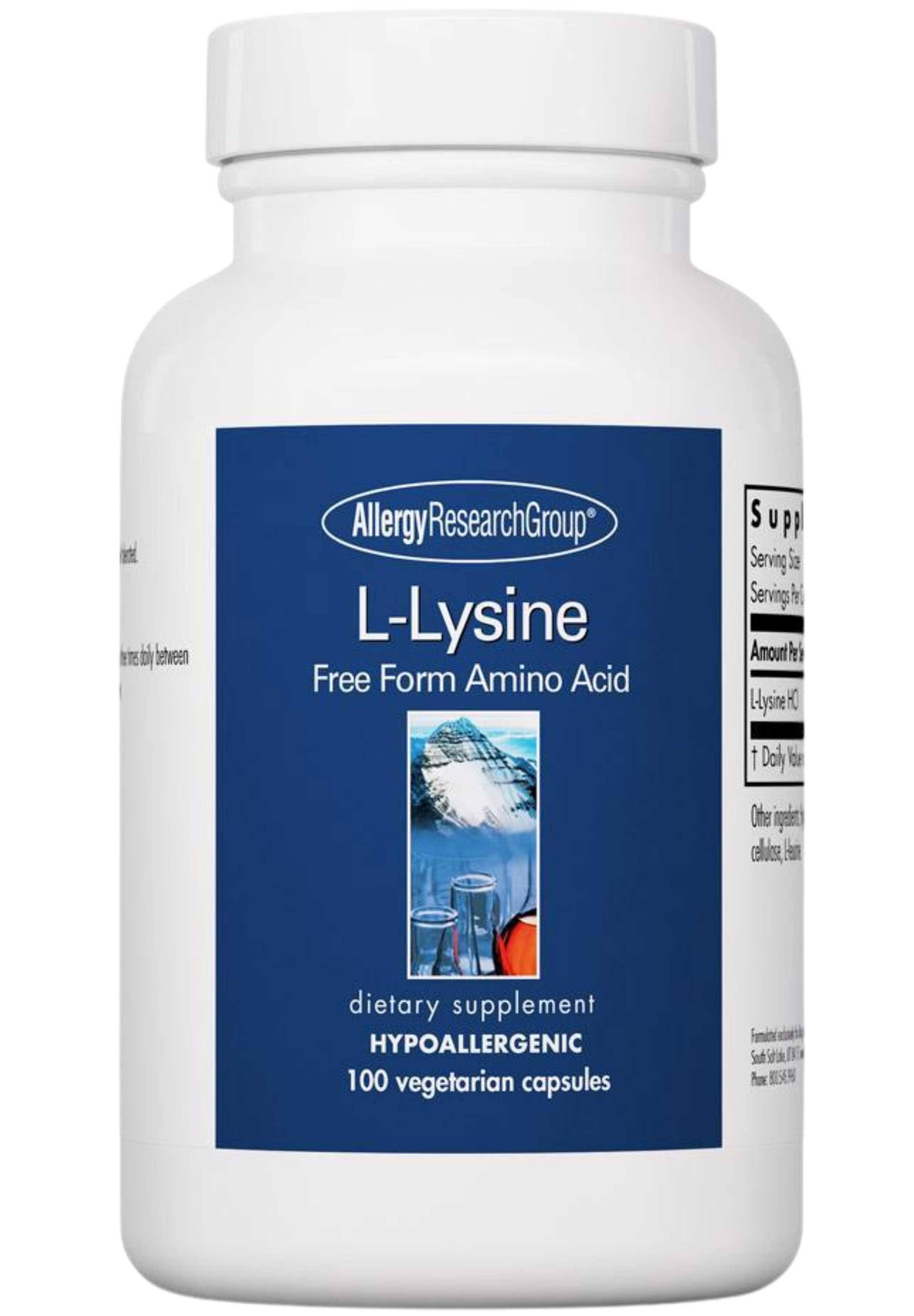 Allergy Research Group L-Lysine 500mg Capsules - x100