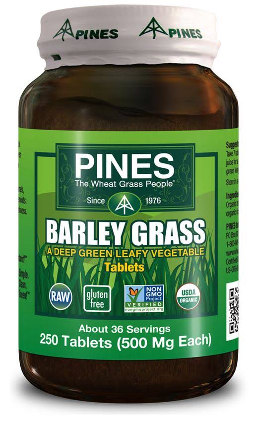 Pines Wheat Grass Barley Grass - 250 Tablets, 500mg