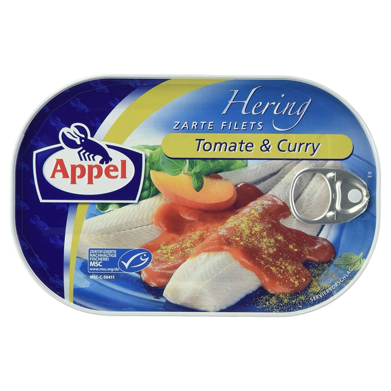 Appel Tender Herring Fillets - Tomato and Curry, 200g