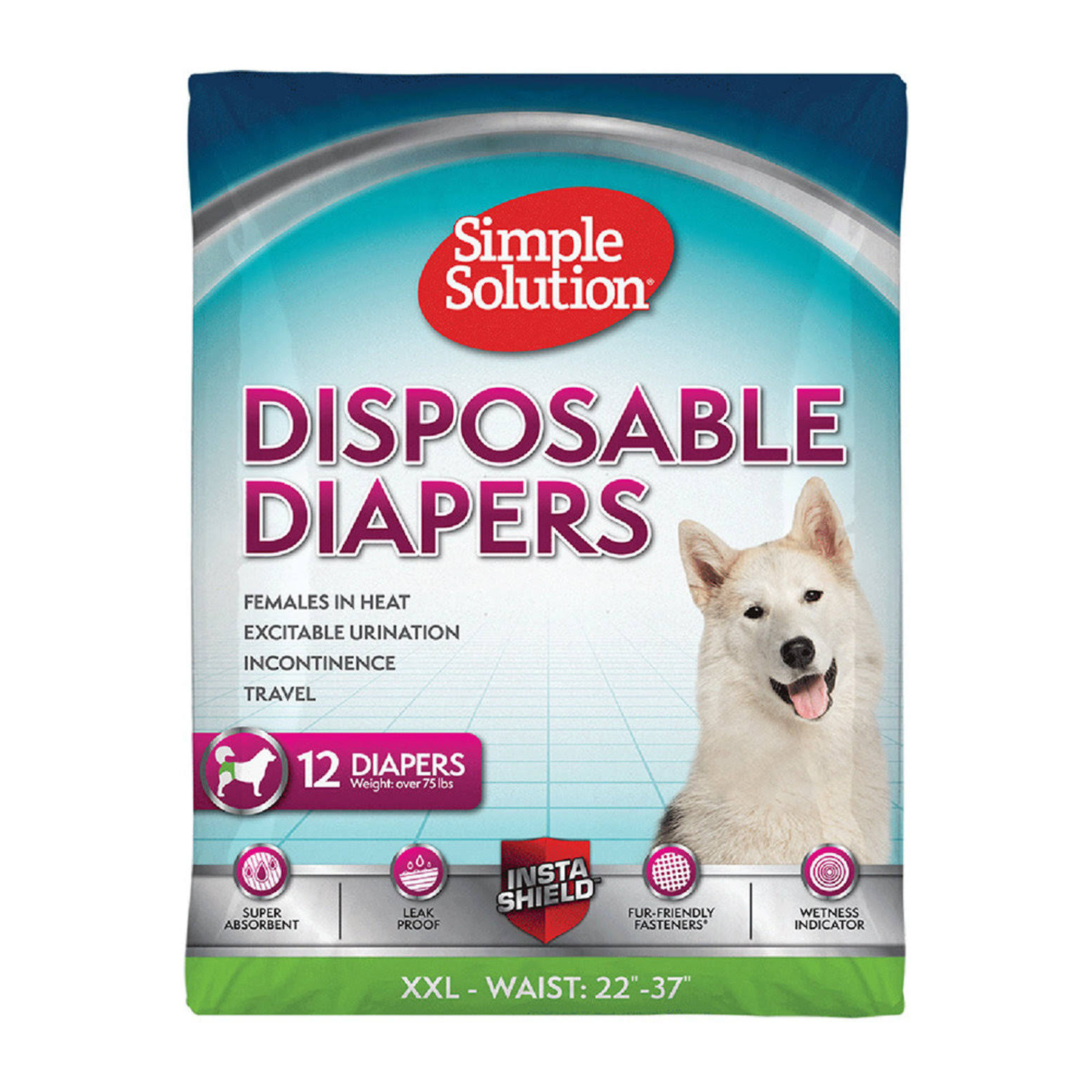 Simple Solution 12 Disposable Diapers, XX-Large