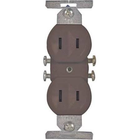 Cooper Wiring 736v-box 25v-ac 15 Amp Standard Duplex Straight Blade Receptacle, Ivory Cooper Wiring Devices Multicolor