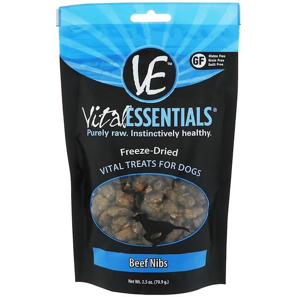 Vital Essentials Freeze-Dried Dog Treats - Beef Nibs, 2.5oz