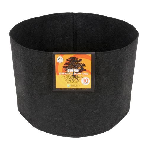 Gro Pro Essential Round Fabric Pot - Black 37.9l (60/Cs) | Lawn & Garden | 30 Day Money Back Guarantee | Delivery guaranteed | Best Price guarante