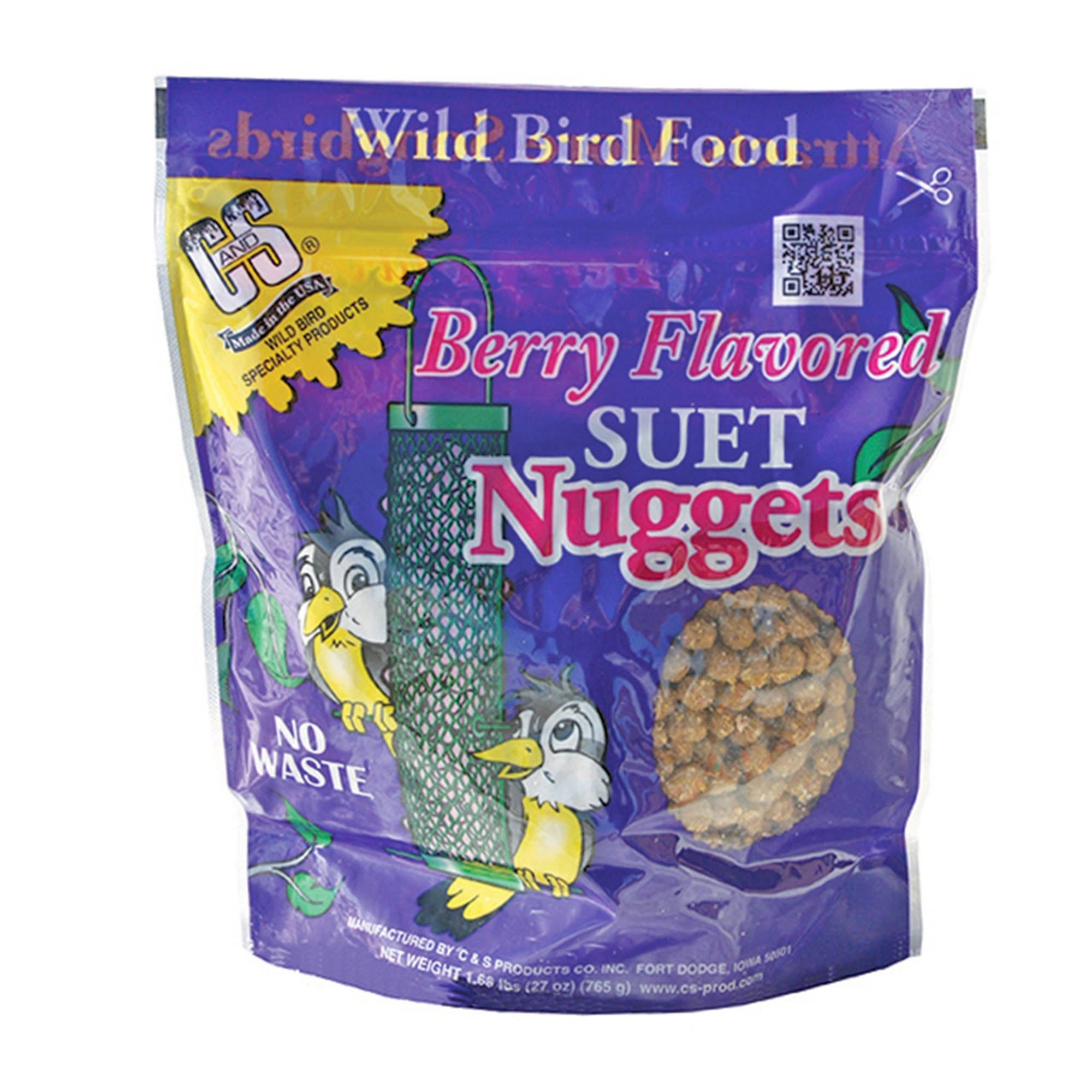 C &S Products Suet Nuggets - Berry, 27oz