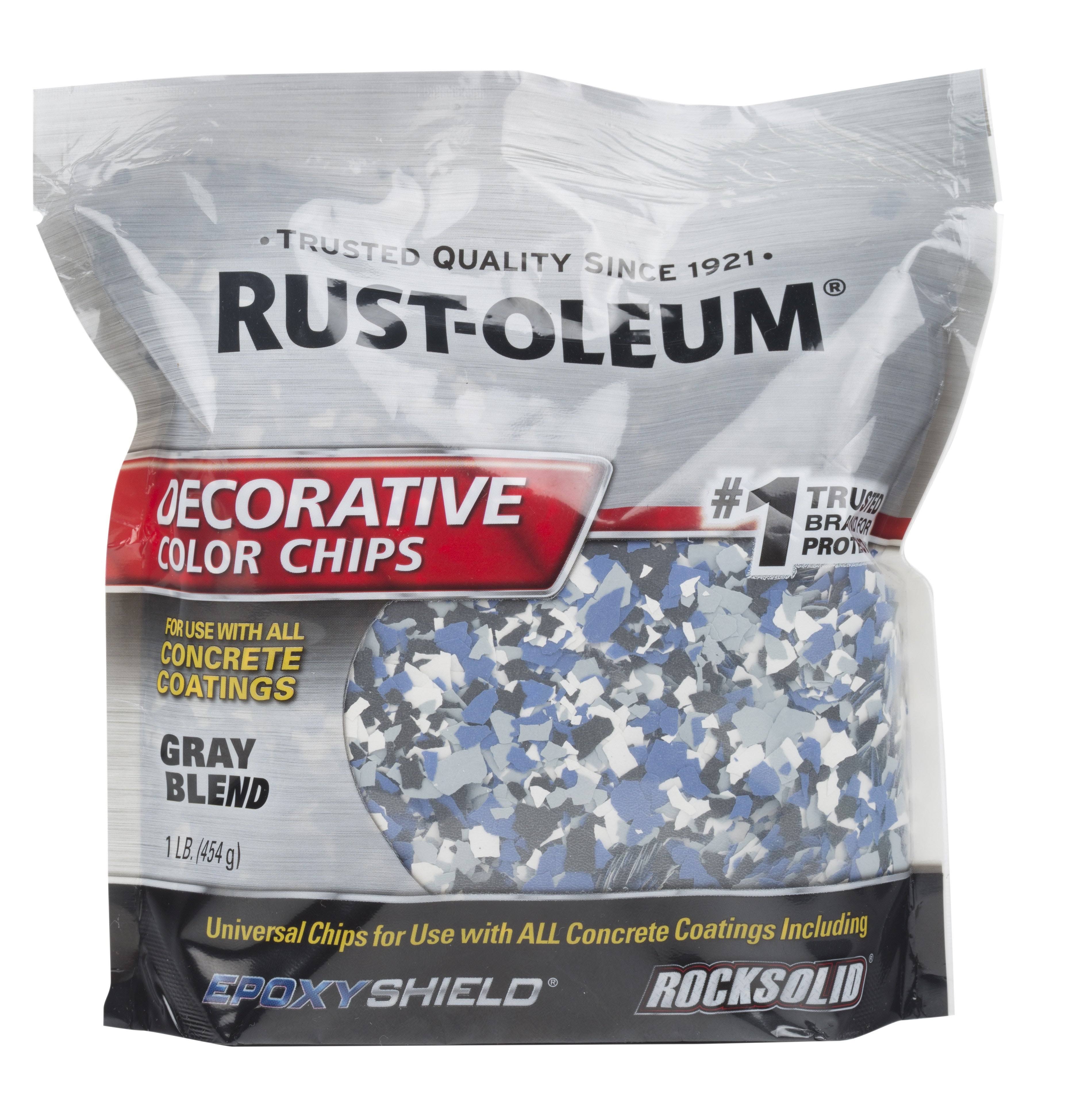 Rust-Oleum 301359 Decorative Color Chips - Gray Blend, 1lb