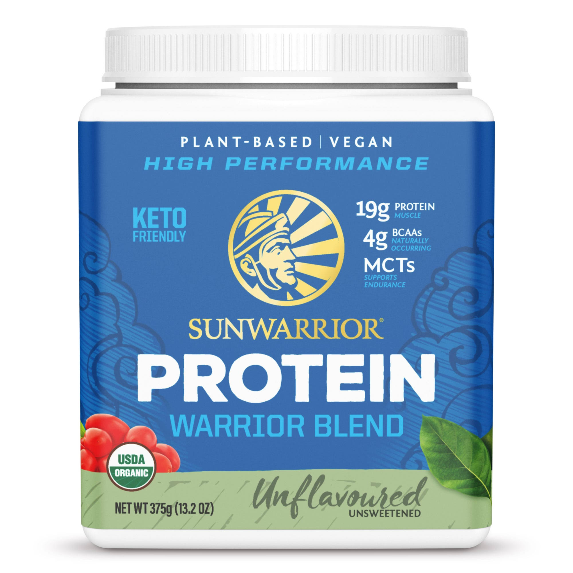Sunwarrior Warrior Blend Plant-Based Organic Protein Supplement - Natural, 13.2oz