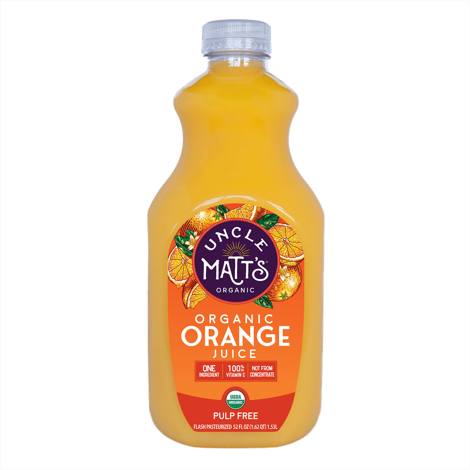 Uncle Matts Organic: Pulp Free Organic Orange Juice, 52 Oz