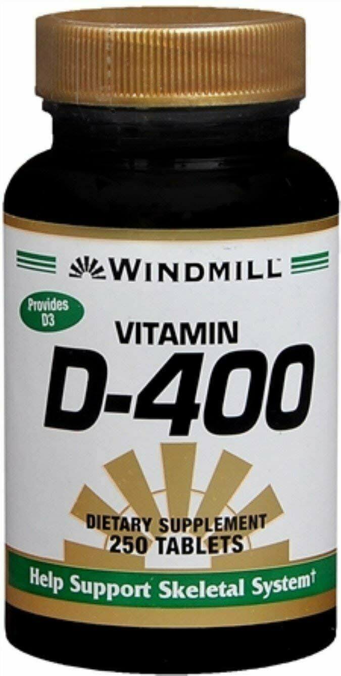 Windmill Vitamin D-400IU Tablets - 250 Tablets