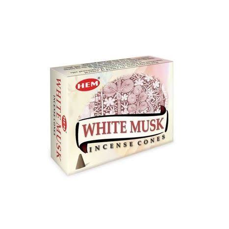 Hem White Musk Incense Cones - 10ct, Pack of 3