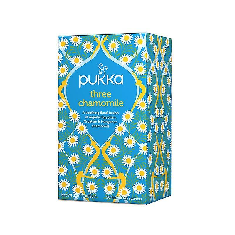 Pukka Organic Tea - Three Chamomile, 20 Tea Bags, 30g