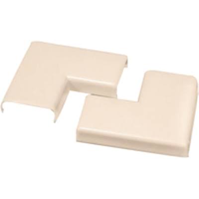 Wiremold Company Nm6 Plastic Flat Elbow Wiremold - Ivory, 2 pack