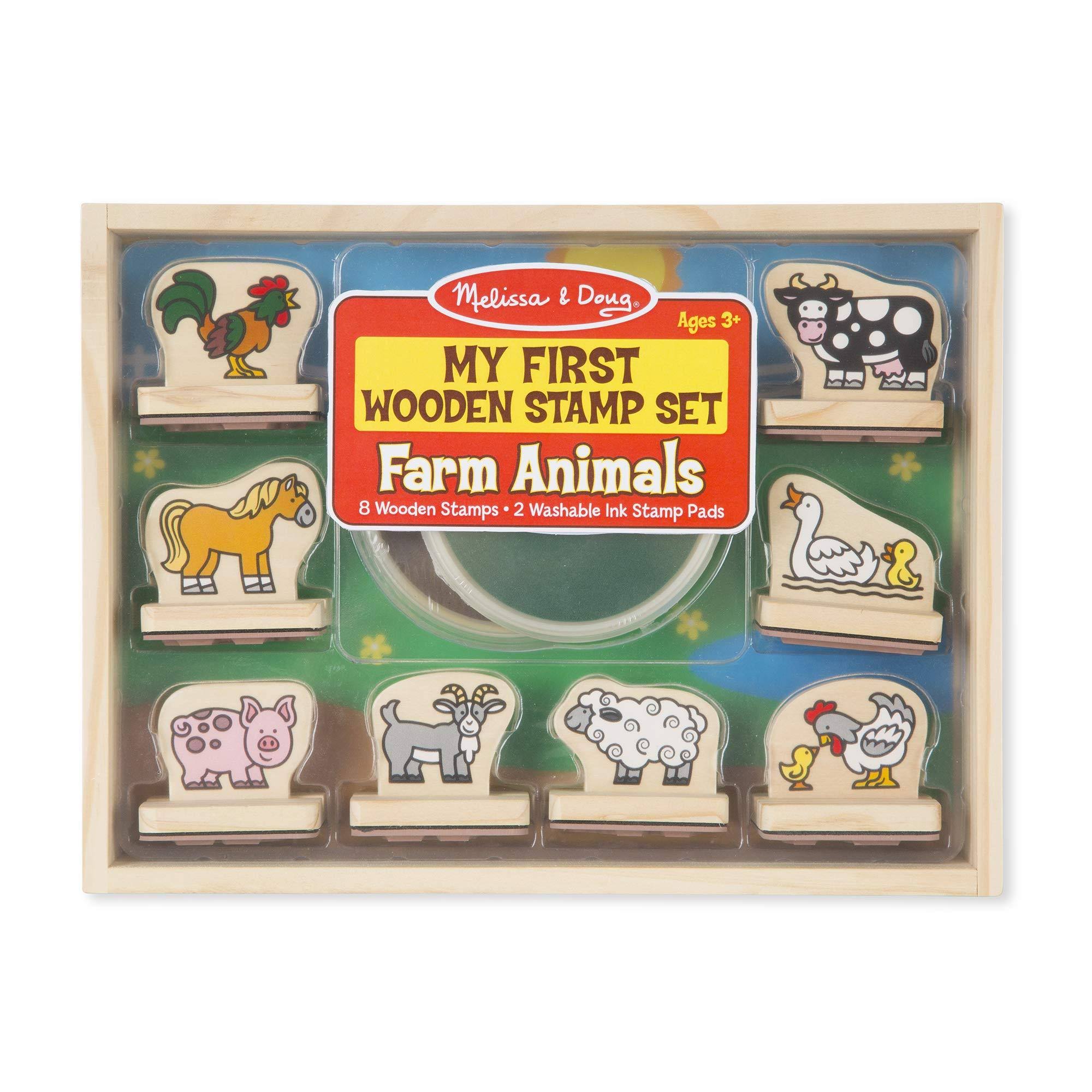 Melissa & Doug Farm Animals My First Wooden Stamp Set