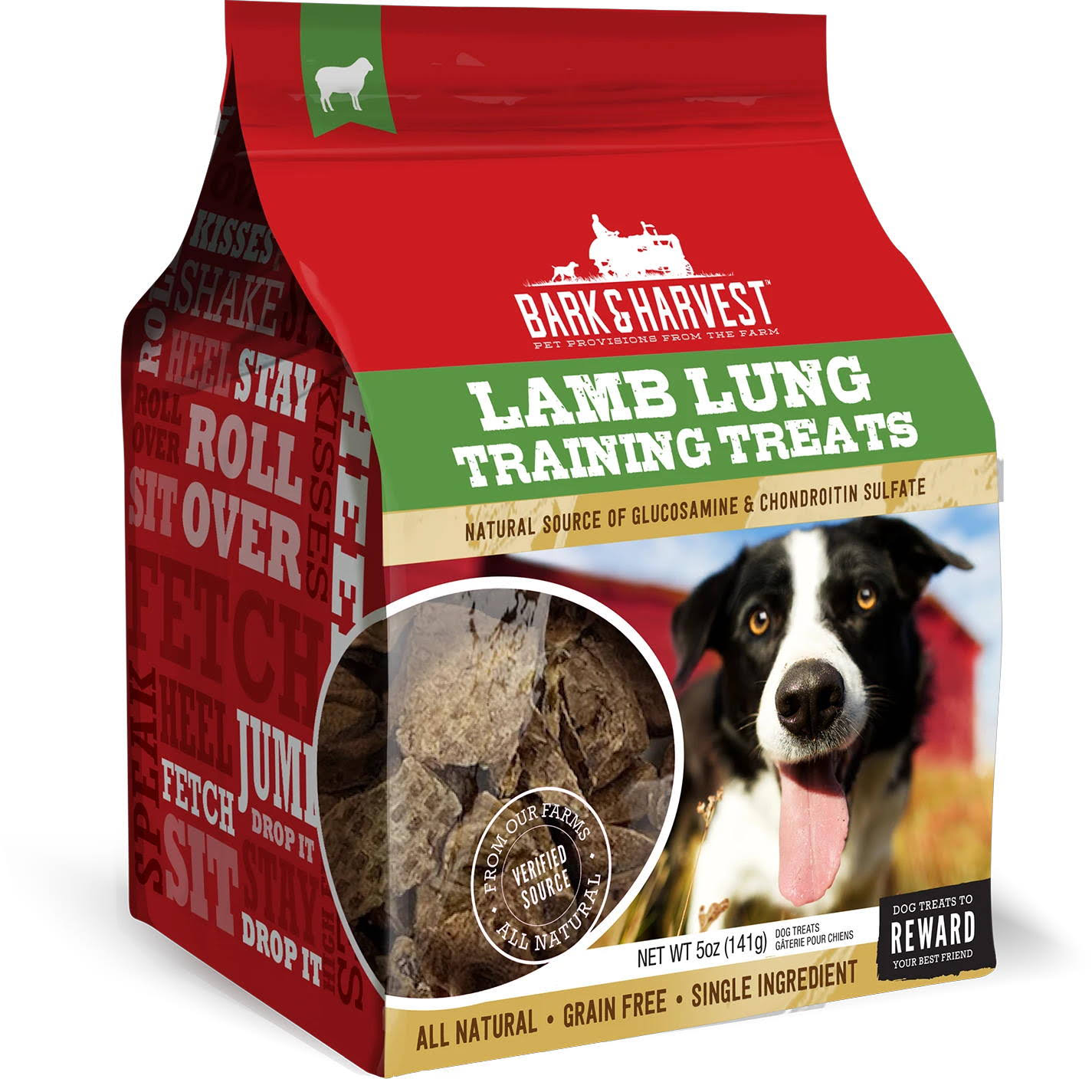 Bark & Harvest Lamb Lung Training Treats - 5 oz