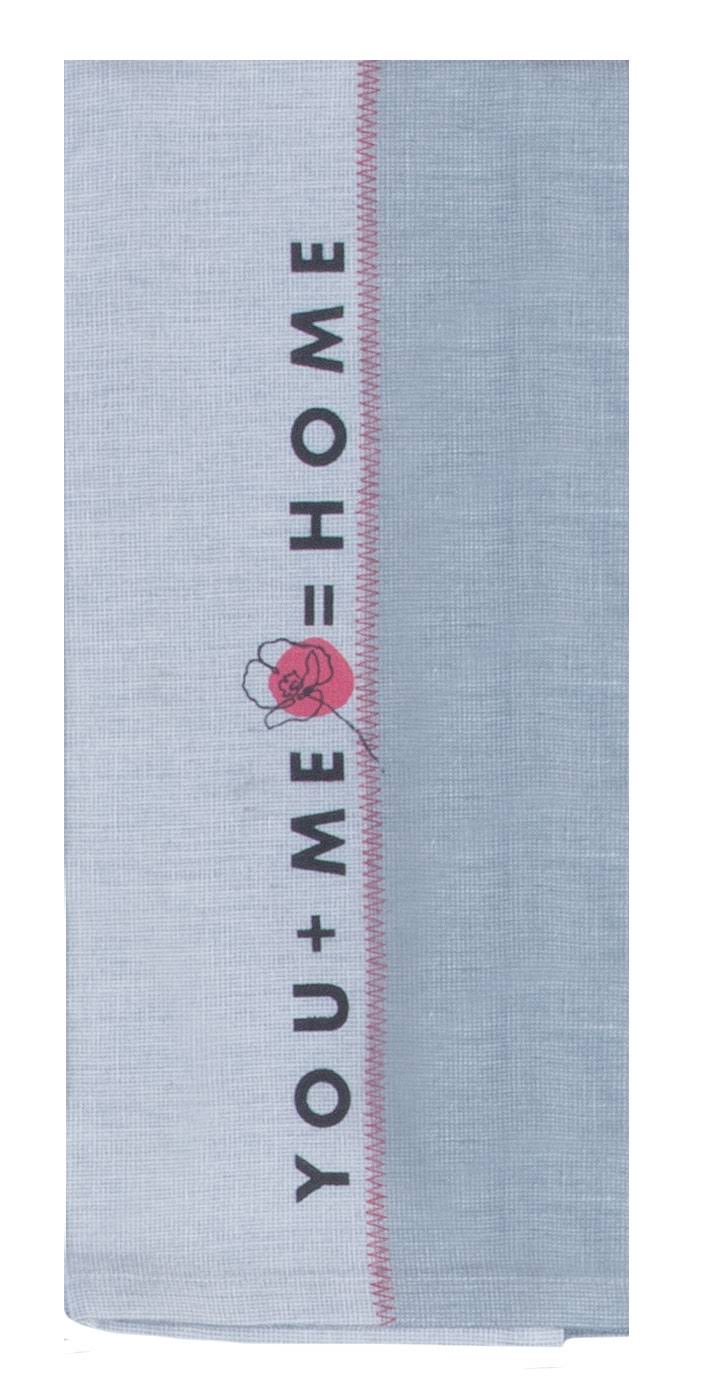 Think Pink Modern Floral Accent You & Me Home Cotton Kitchen Dish Tea Towel from Kay Dee Designs