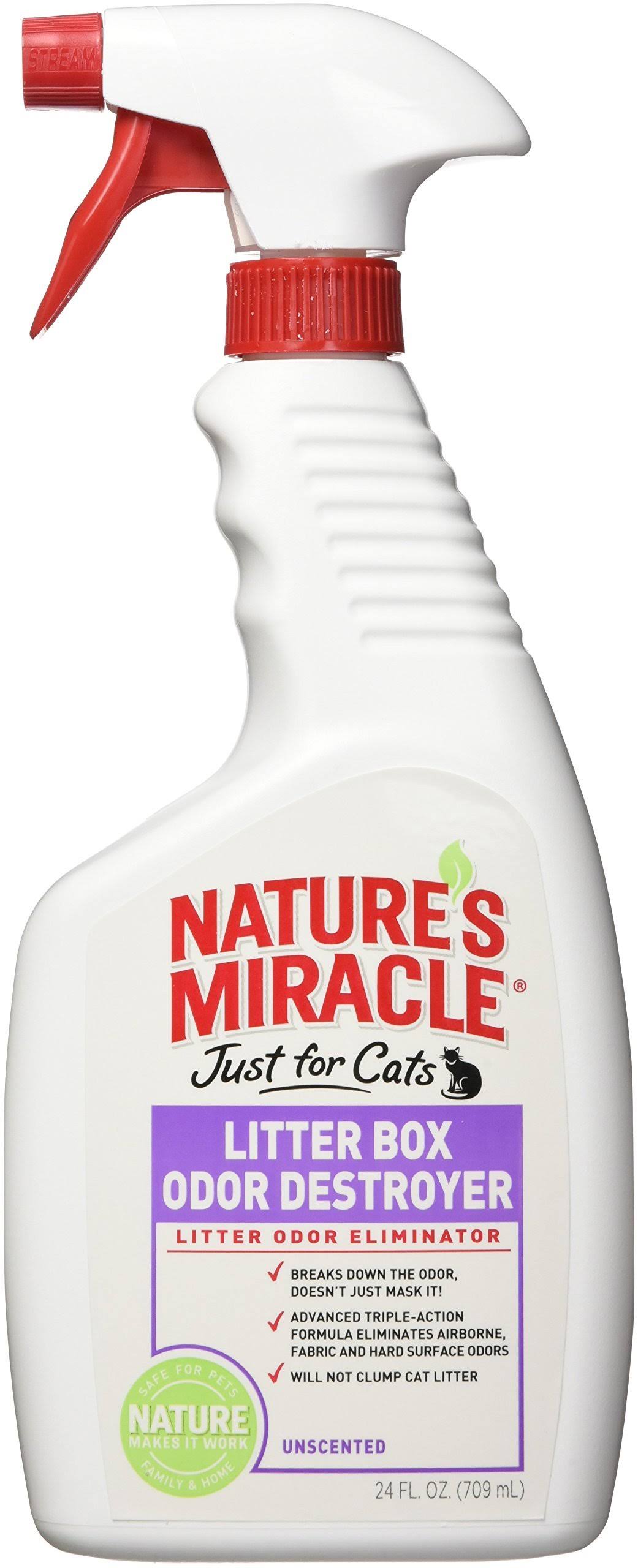 Nature's Miracle Just For Cats Litter Box Odour Destroyer Spray - Unscented, 710ml