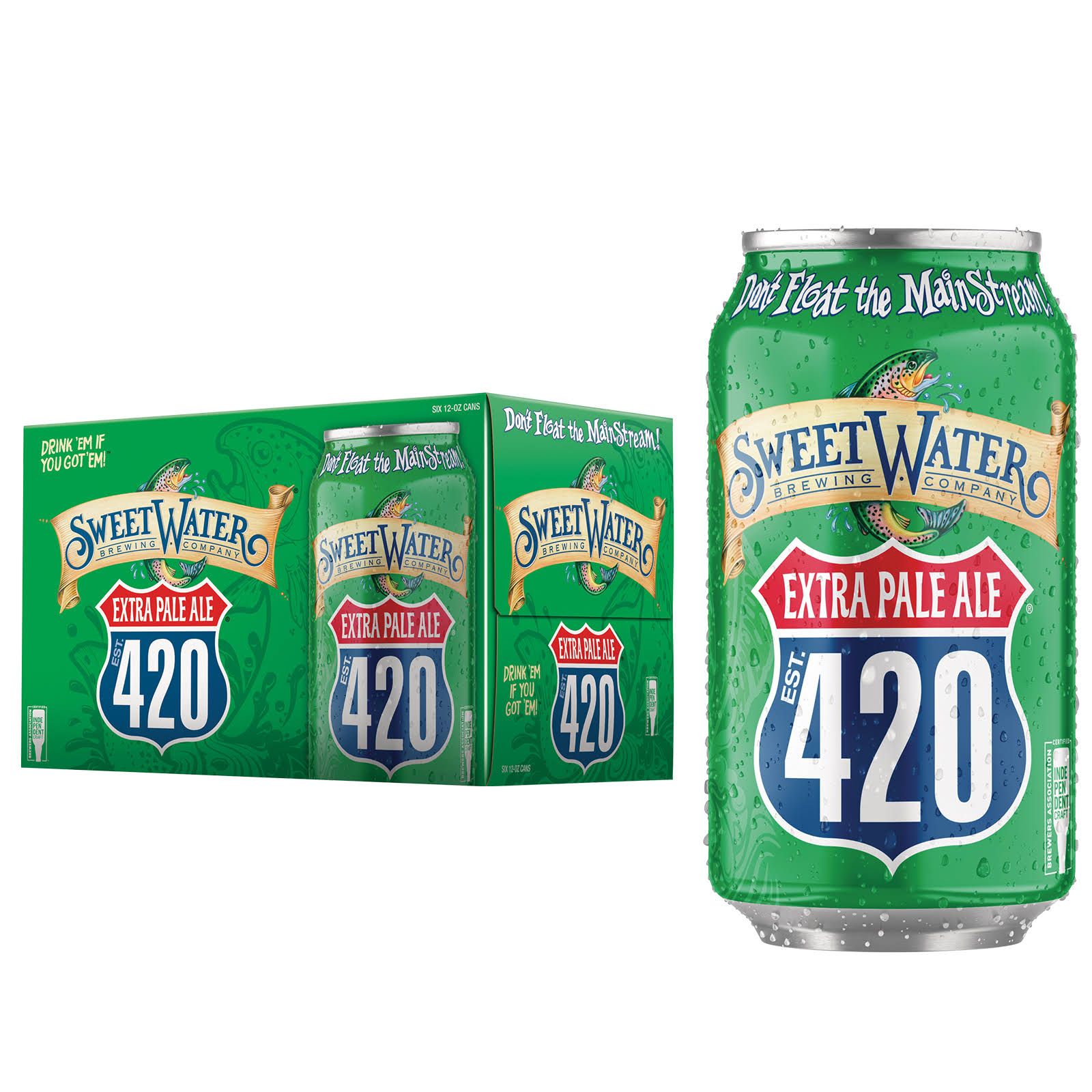 Sweet Water Brewing Company Beer, Extra Pale Ale, 420 - 6 pack, 12 oz cans
