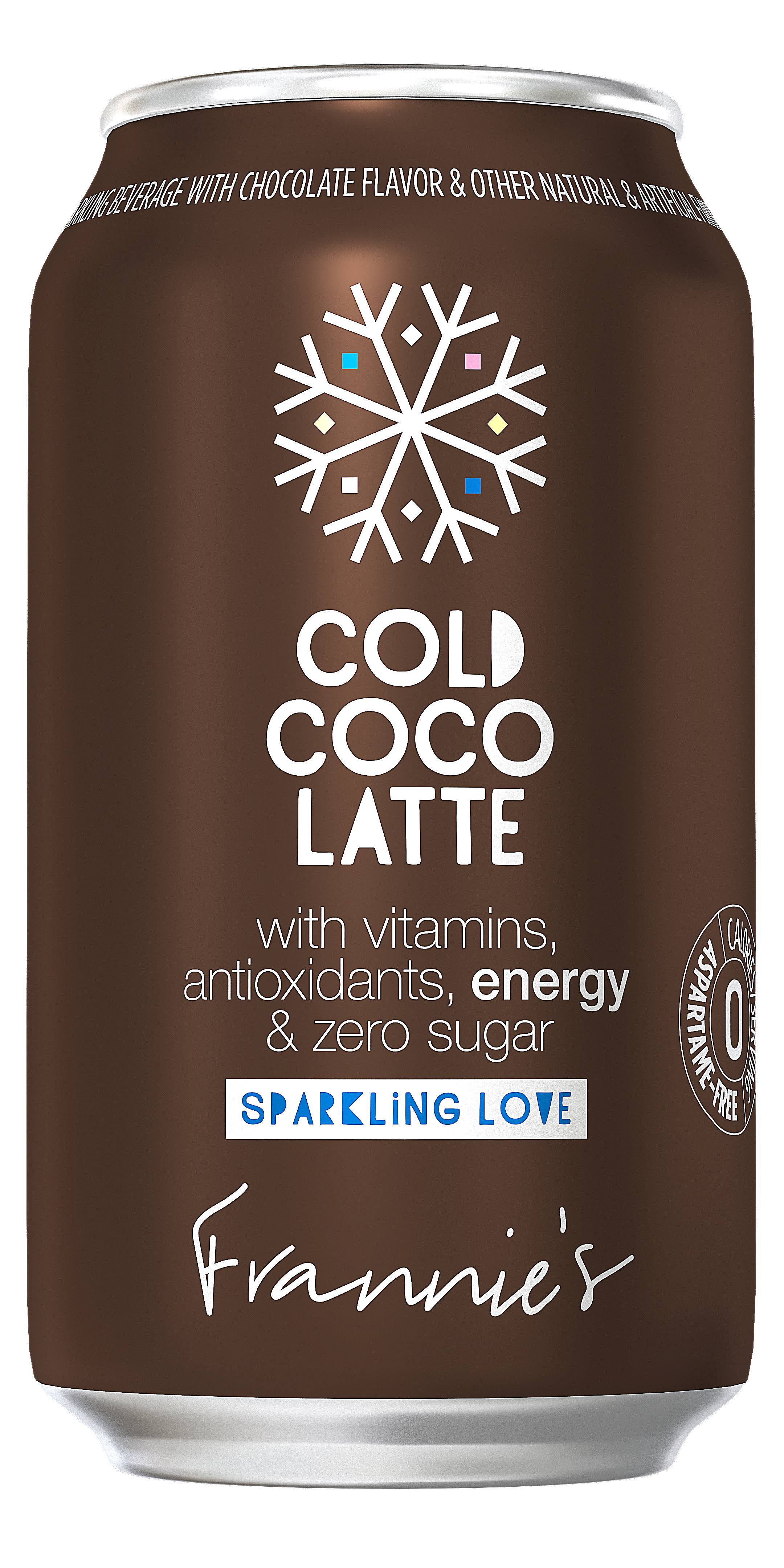Frannies Cold Coco Latte Soda 12fl.oz (355ml) x 3 Cans USA Import