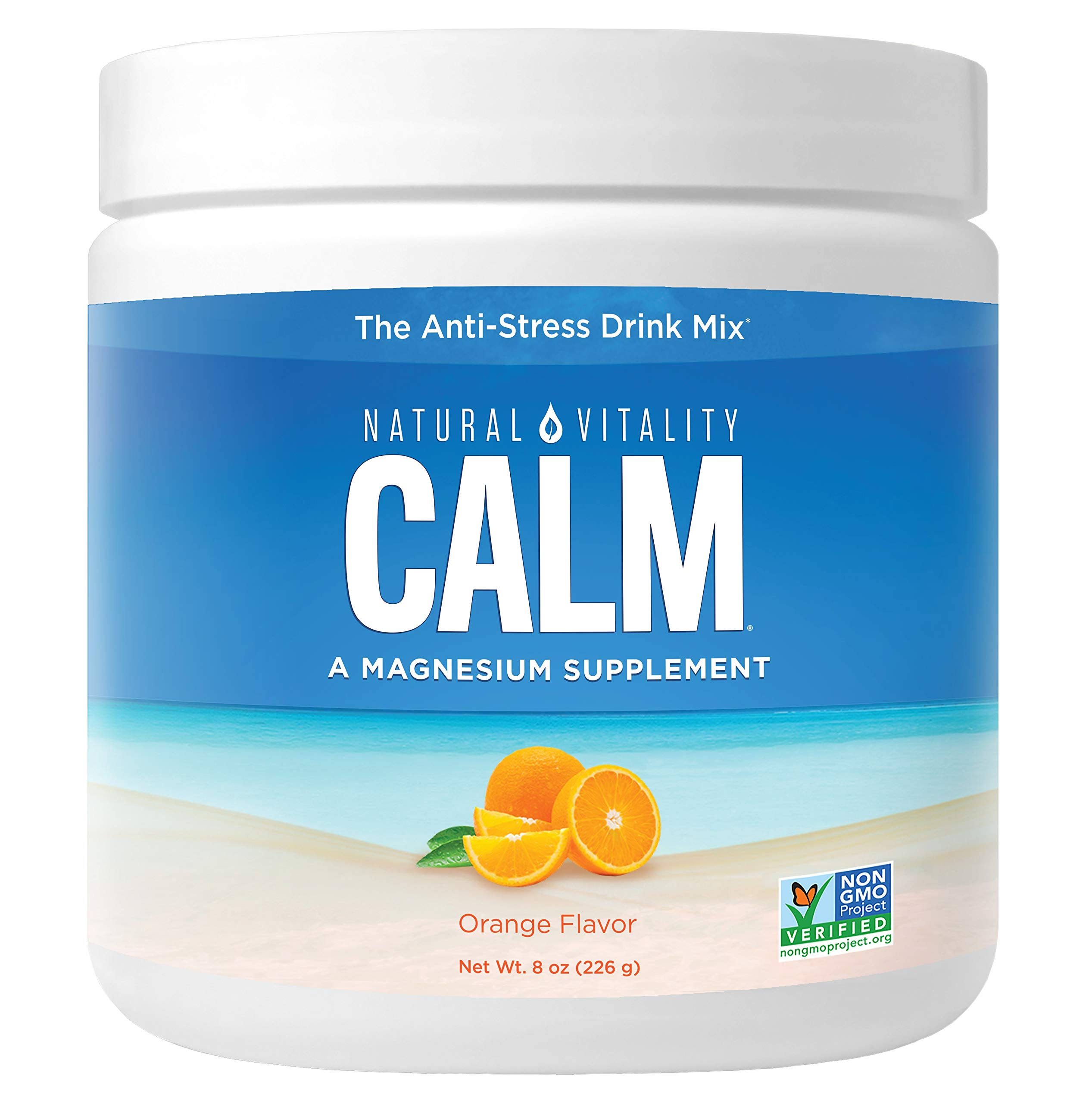 Natural Vitality Calm Anti-Stress Drink Mix, Orange Flavor - 8 oz