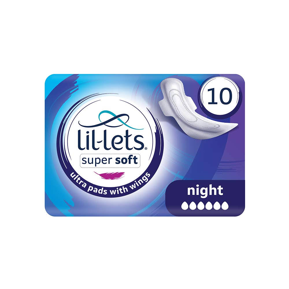 Lil-Lets Night Ultra Thin Pads with Wings - 10ct