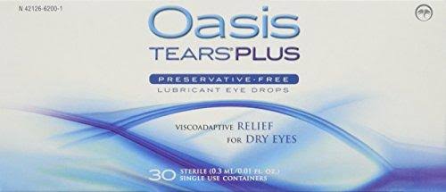 Oasis Tears Plus Preservative-Free Lubricant Eye Drops, 30 Containers,