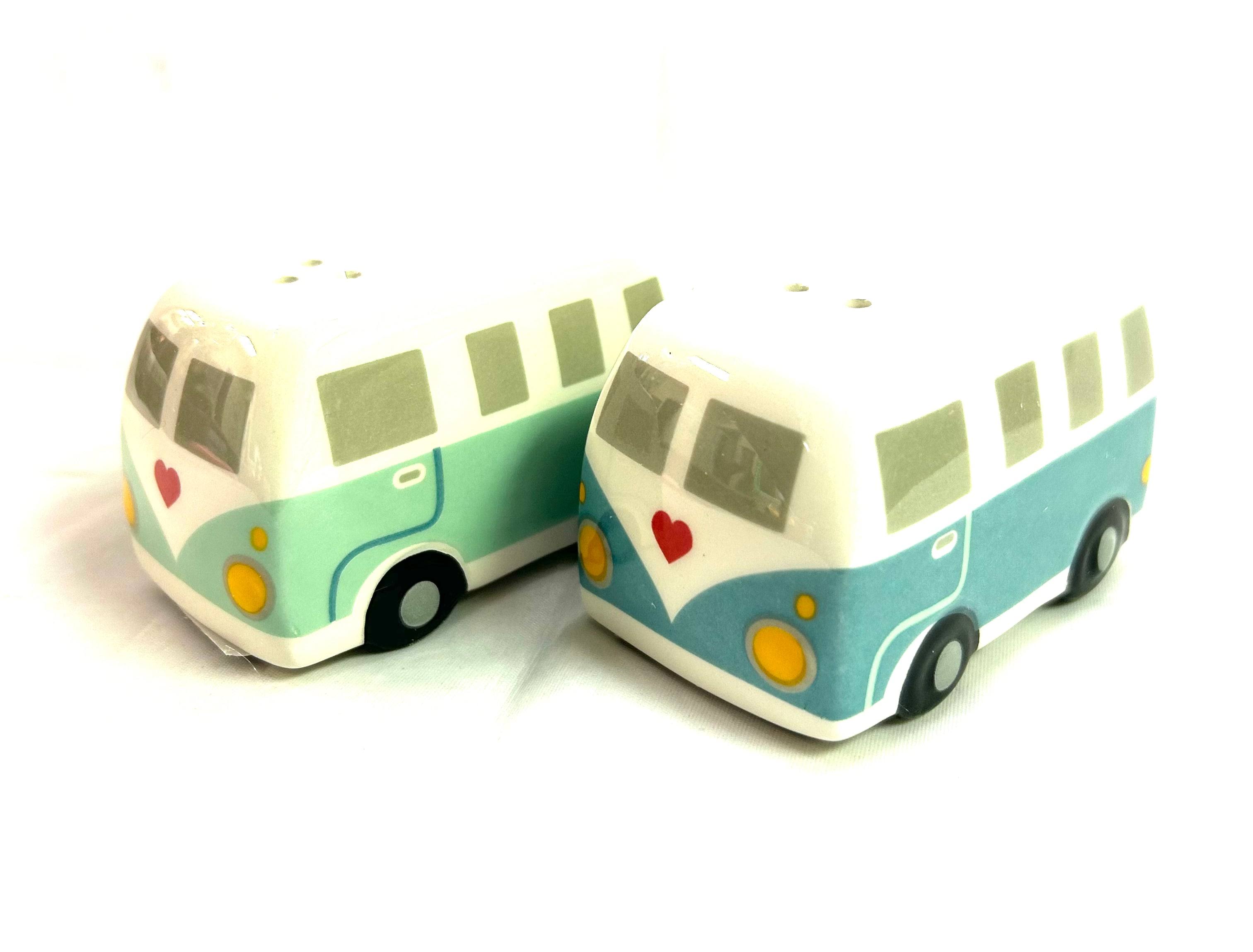 Ceramic VW Bus Salt and Pepper Shakers