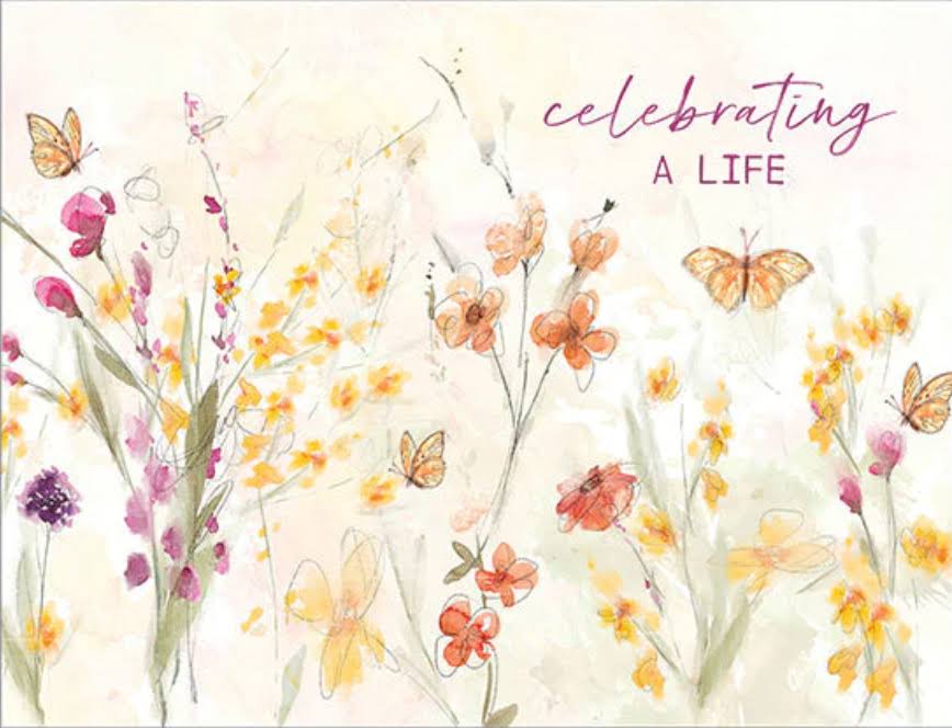 Flower Field/Butterflies Sympathy Card