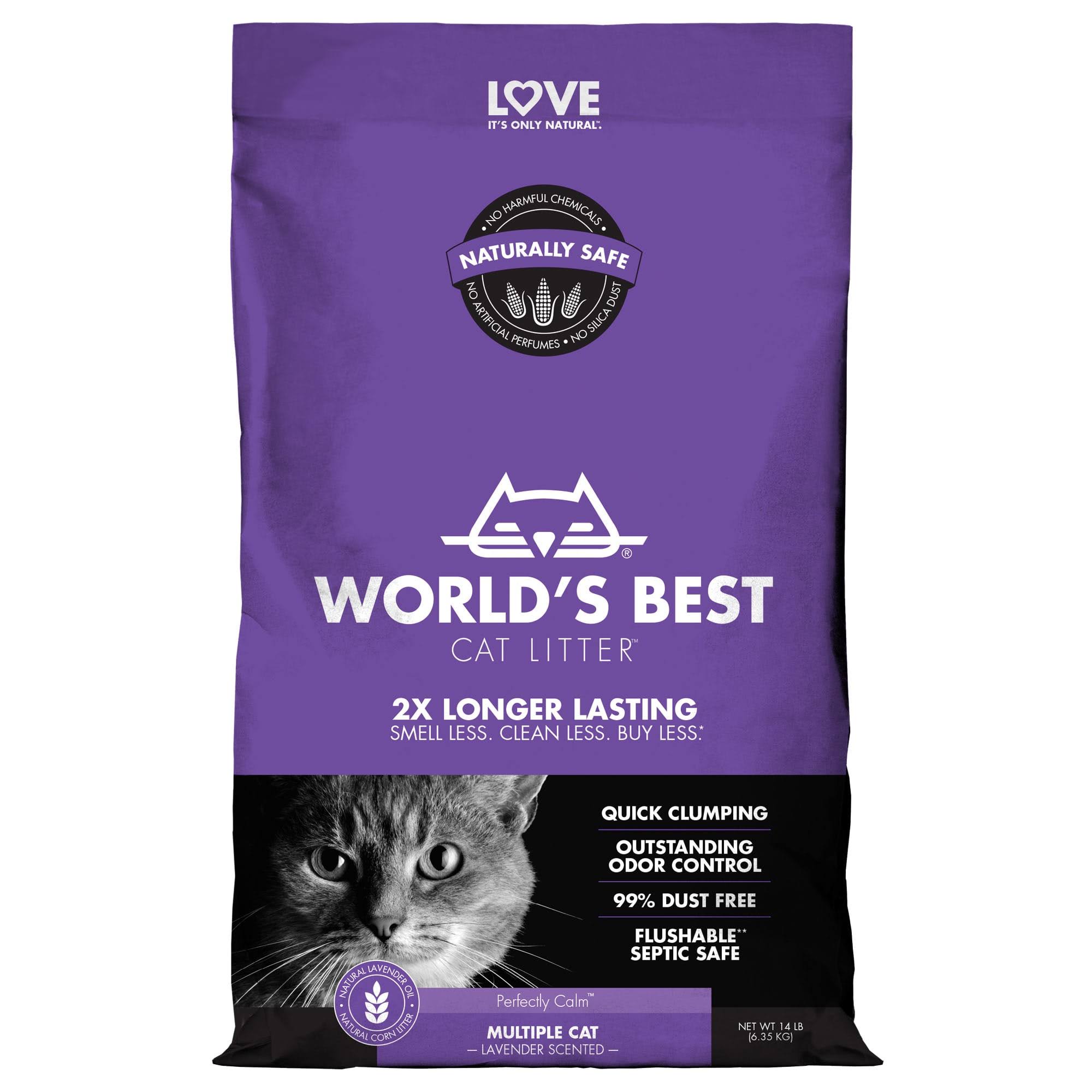 World's Best Scented Multiple Cat Litter - Lavender, 6.35kg