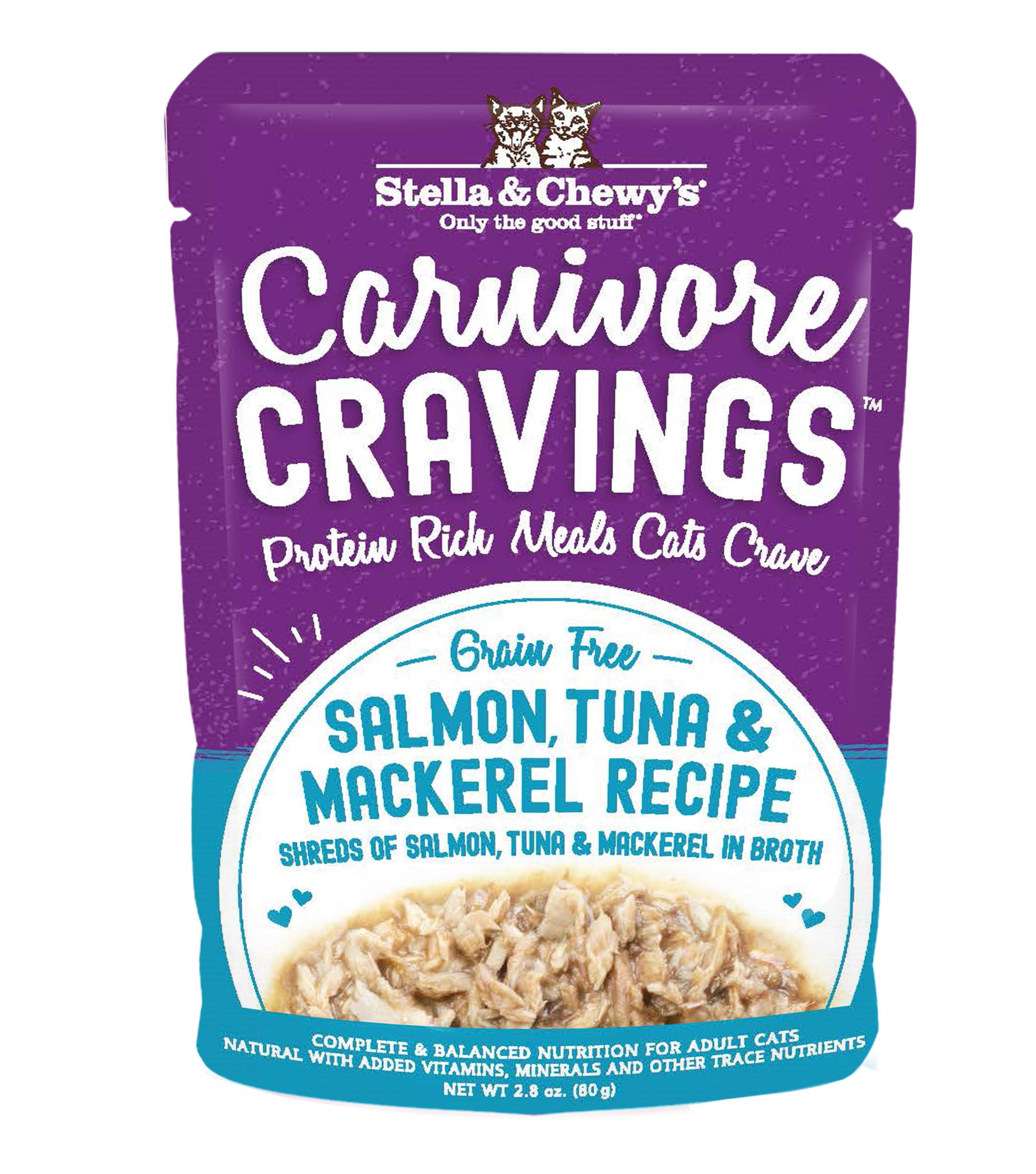 Stella & Chewy's Carnivore Cravings Salmon, Tuna & Mackerel Recipe Cat Food | 2.8 oz