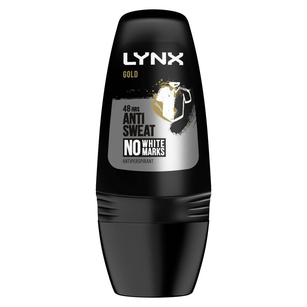 3 Pack Lynx 48-Hour Dry Anti-Perspirant Deodorant Roll-On, Gold, 50ml