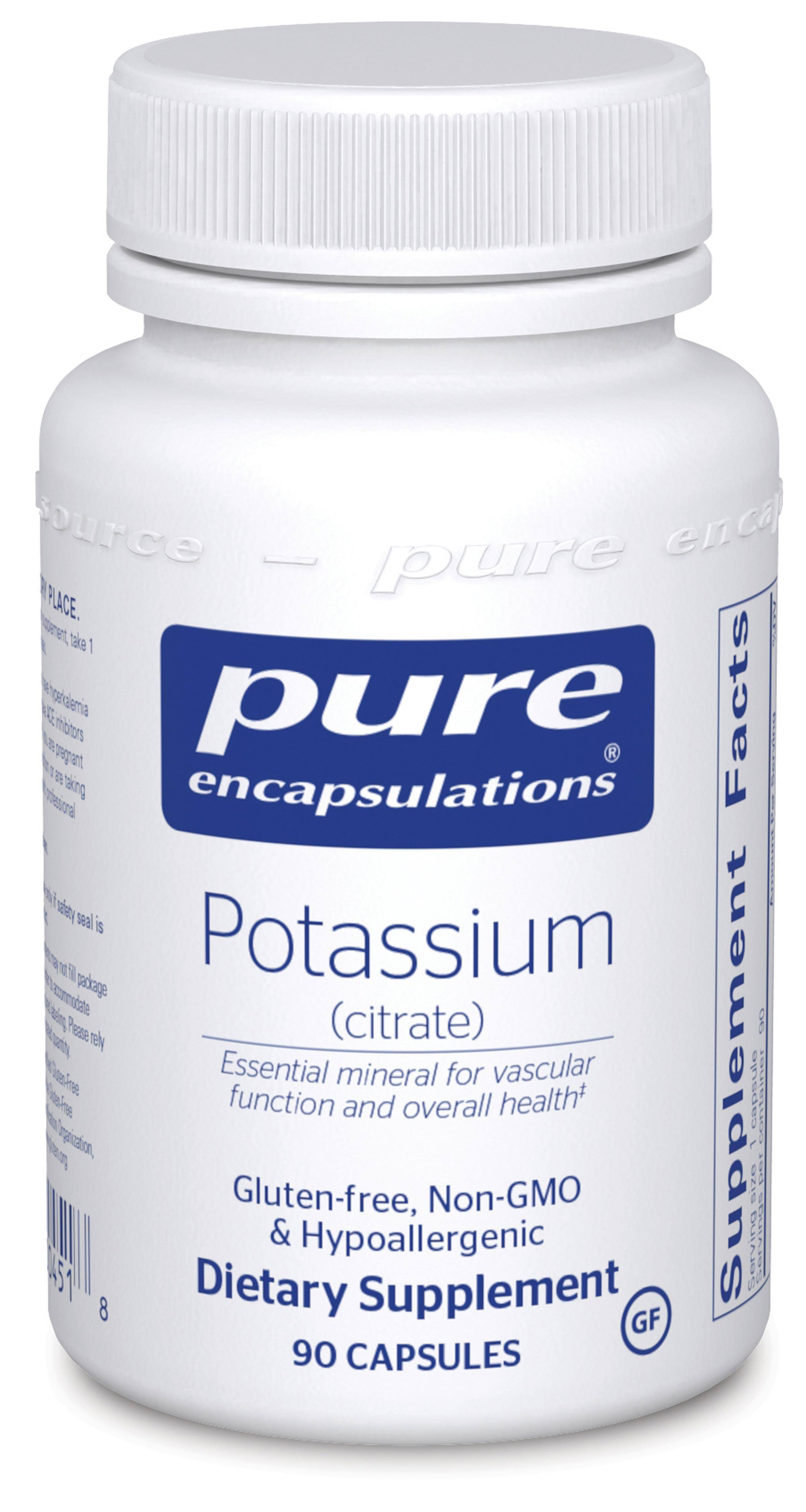 Pure Encapsulations Potassium Dietary Supplement - 90 Vegetable Capsules