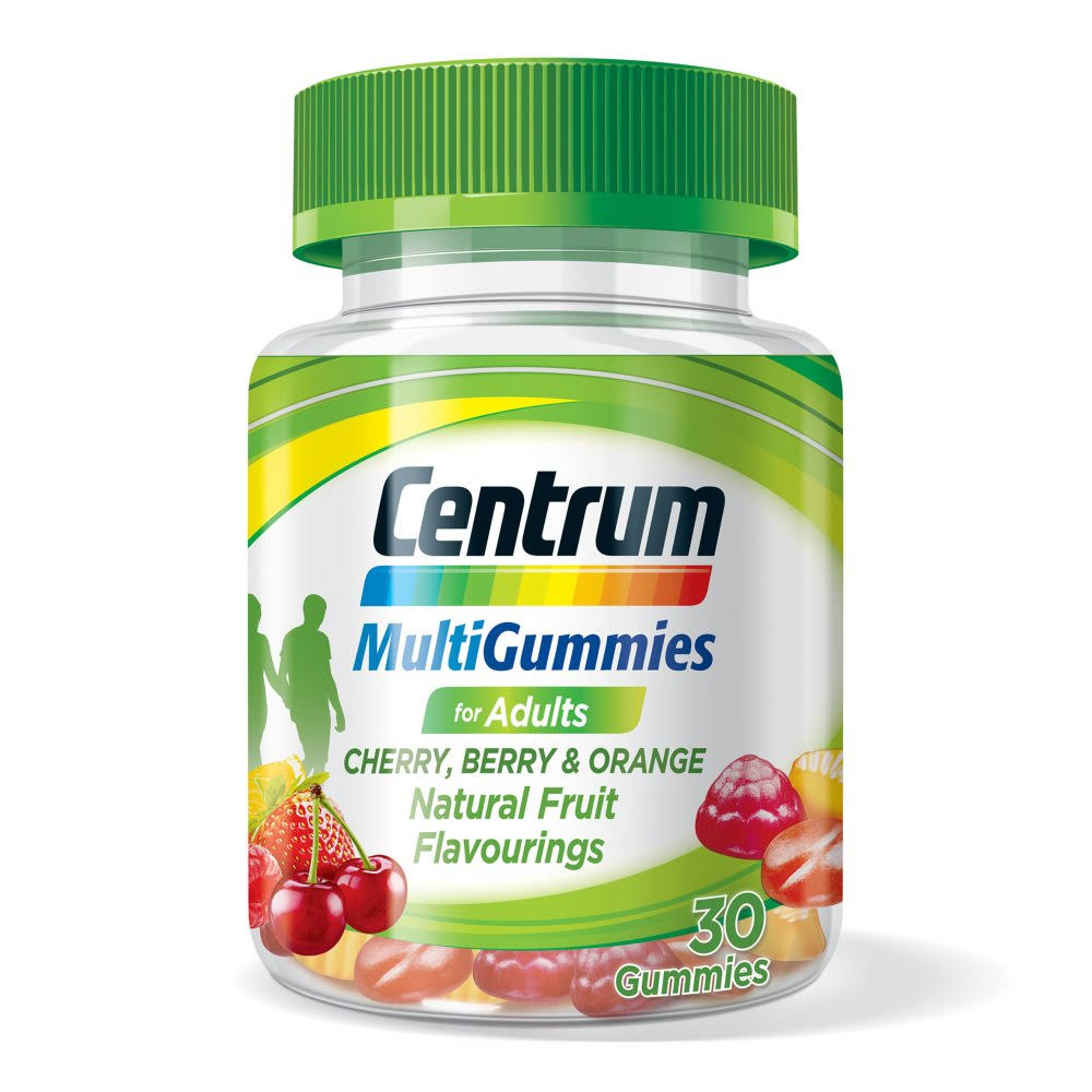 Centrum Adults MultiGummies Food Supplement - Natural Fruit, 30ct