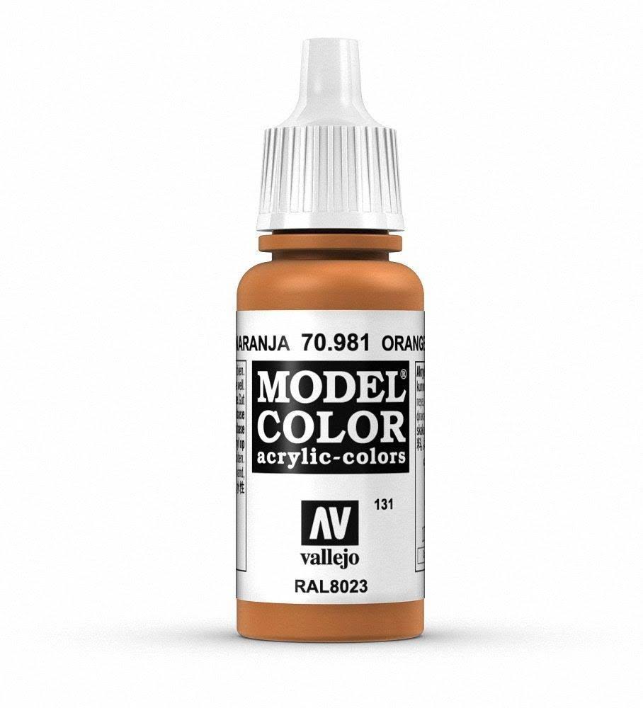 Vallejo Model Color Acrylic Paint - Orange Brown, 17ml