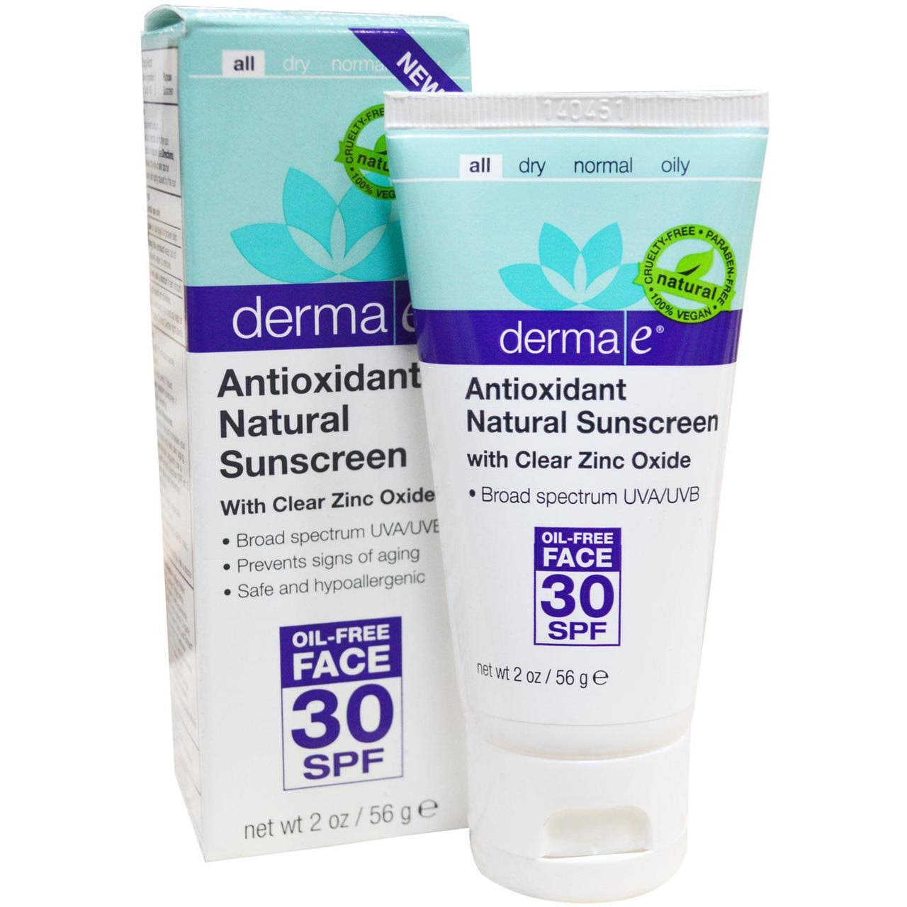 Derma E Antioxidant Natural Sunscreen - SPF 30, 56g