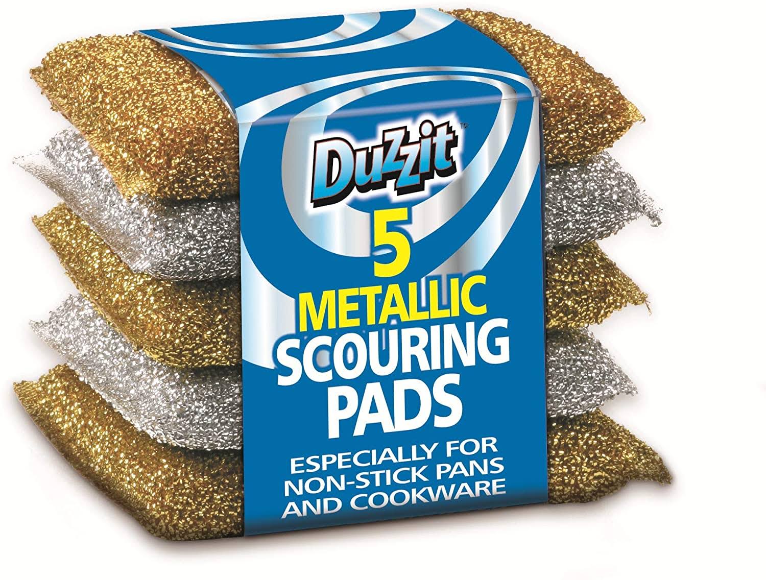 Duzzit Metallic Scouring Pads - 5 Metallic Scouring Pads