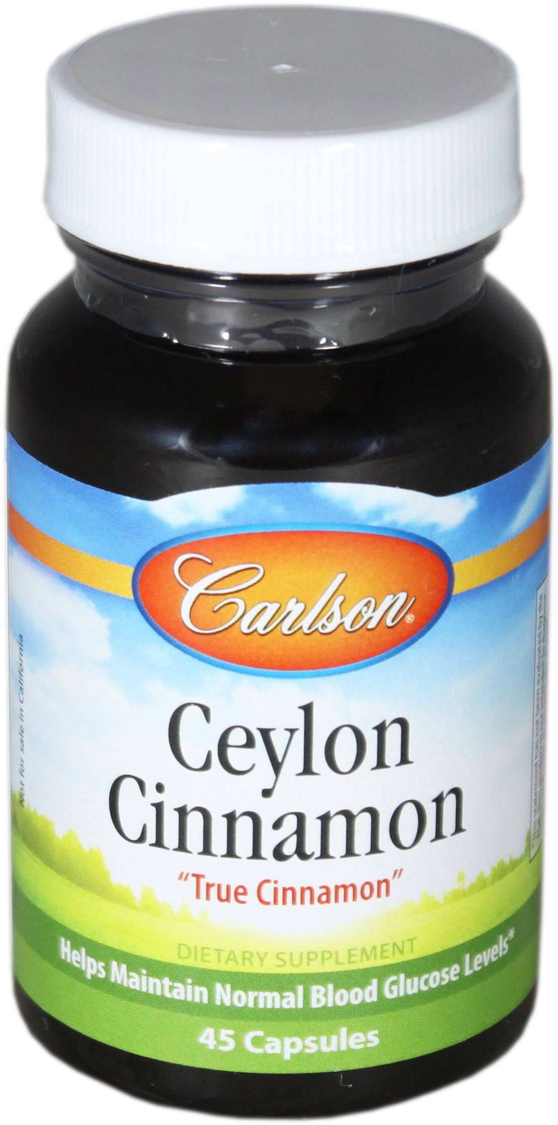 Carlson Laboratories Ceylon Cinnamon Supplement - 45 Capsules
