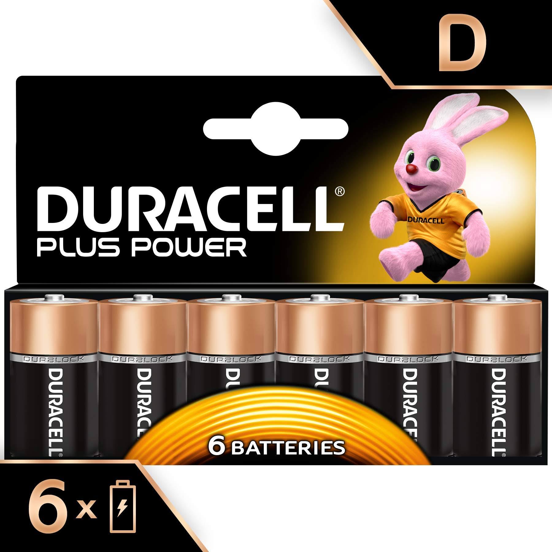 Duracell Plus Power D Alkaline Batteries - 6pk