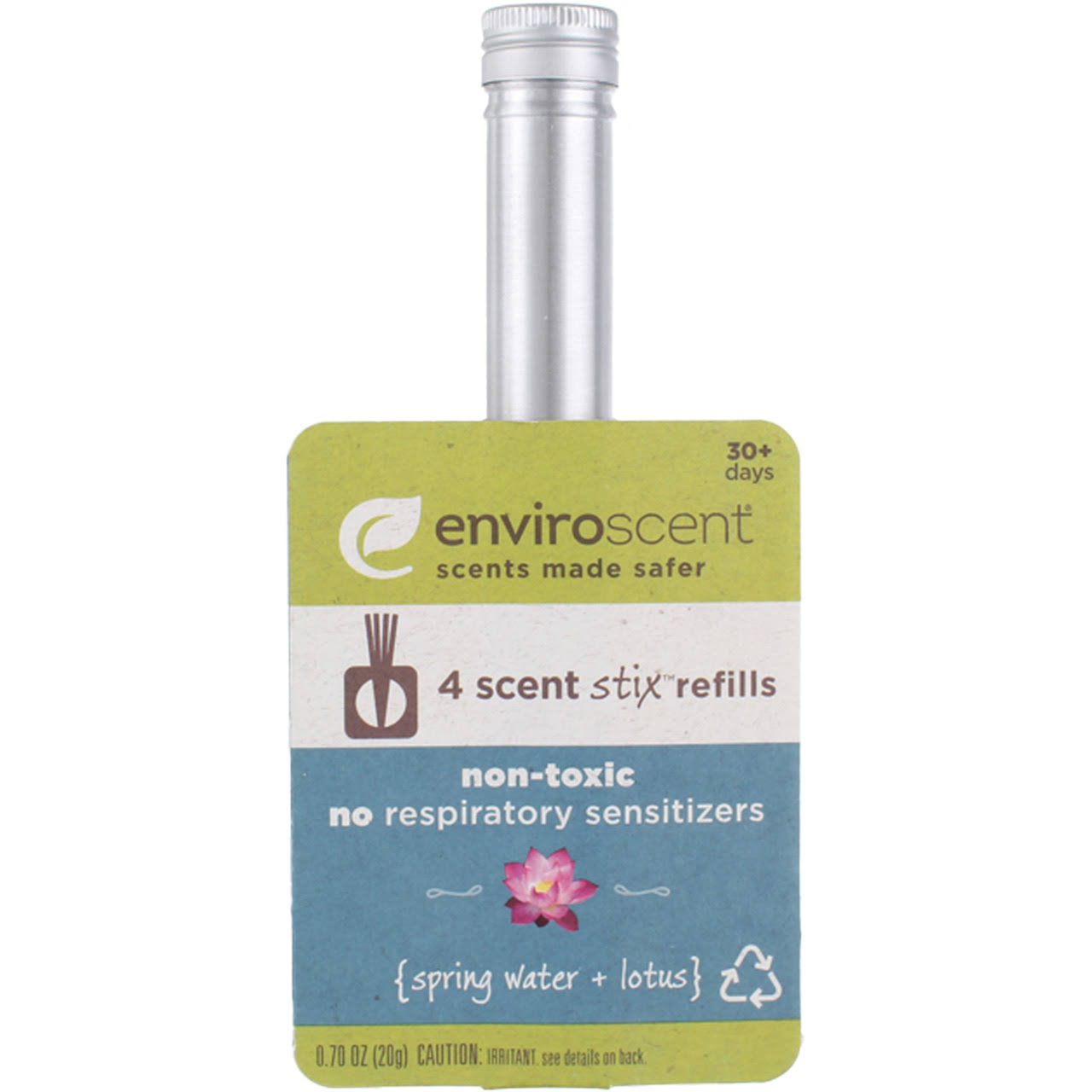 Enviroscent Stix Refills, Spring Water + Lotus - 4 refills, 0.70 oz