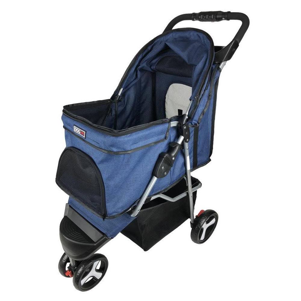 Dogline Dtc-803-2 Casual Pet Stroller + Removable Cup Holder - Blue