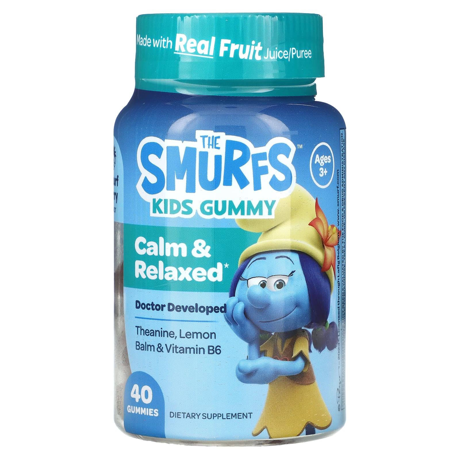 The Smurfs, Kids Gummy, Calm & Relaxed, Smurf Berry, Ages 3+