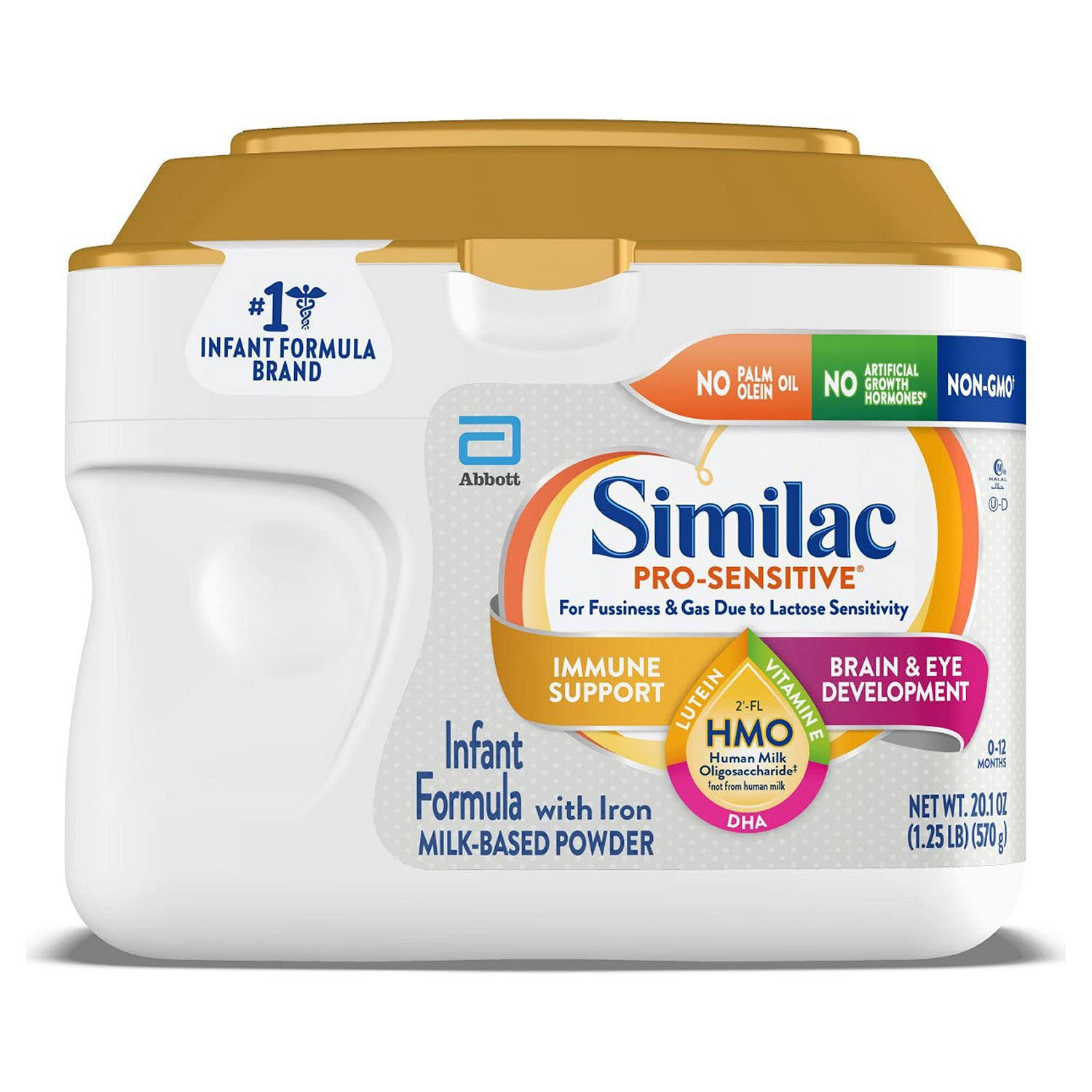Similac Pro-Sensitive Infant Formula, Milk-Based Powder with Iron, 0-12 Months - 20.1 oz