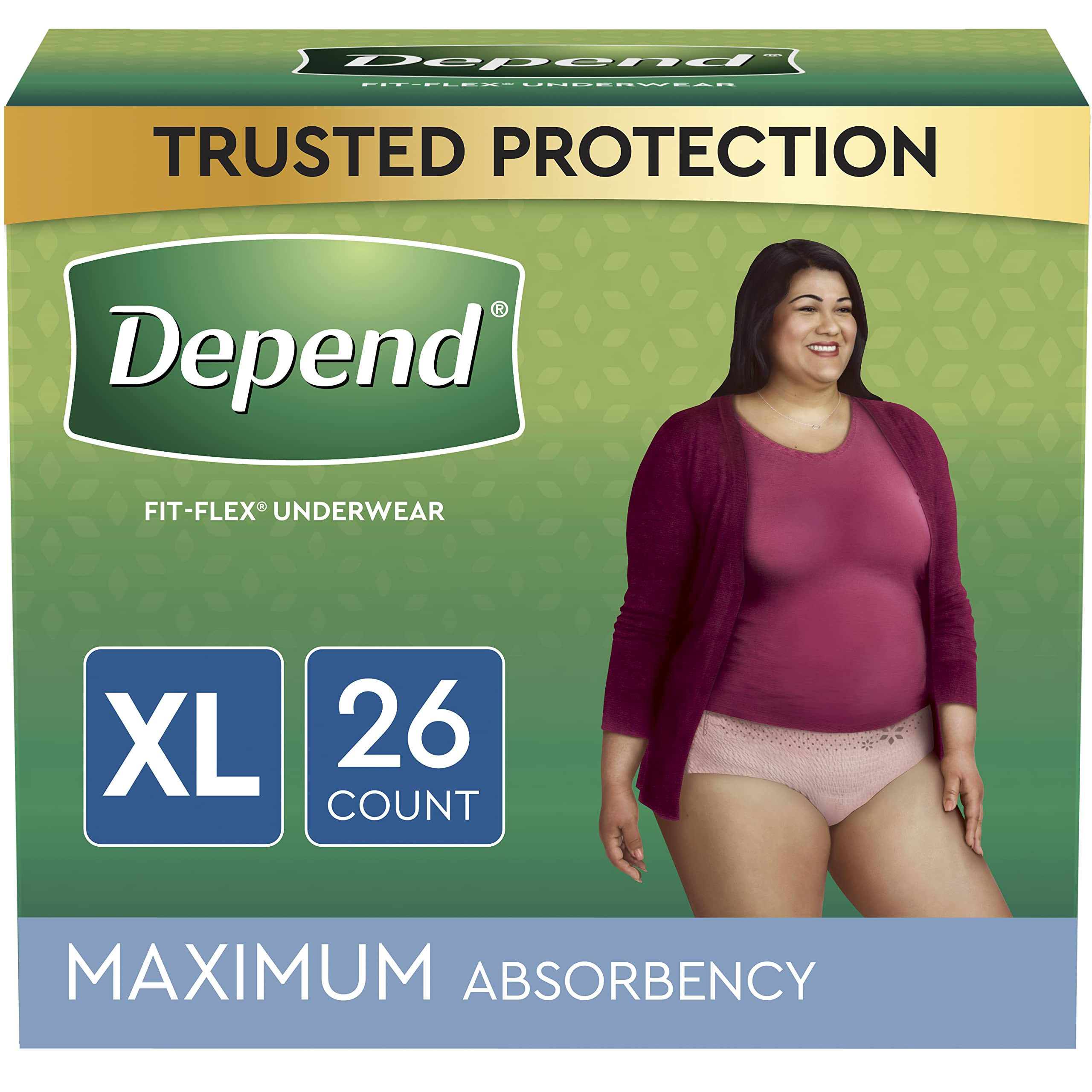Depend Women Fit Flex Maximum Absorbency Incontinence Underwear - X-Large, 26pk