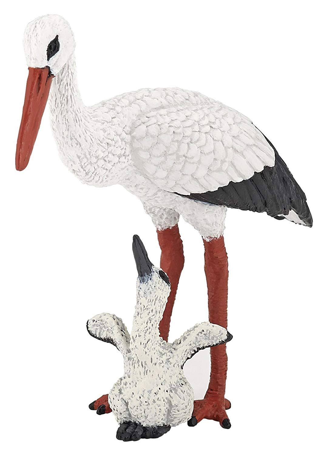 Papo 50159 Baby Stork WILD ANIMAL KINGDOM Figurine, Multicolour
