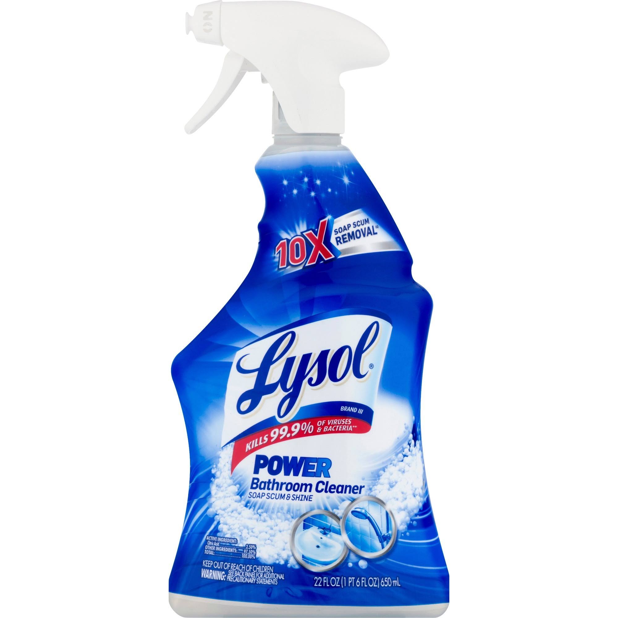 Lysol Bathroom Cleaner, Power - 22 fl oz