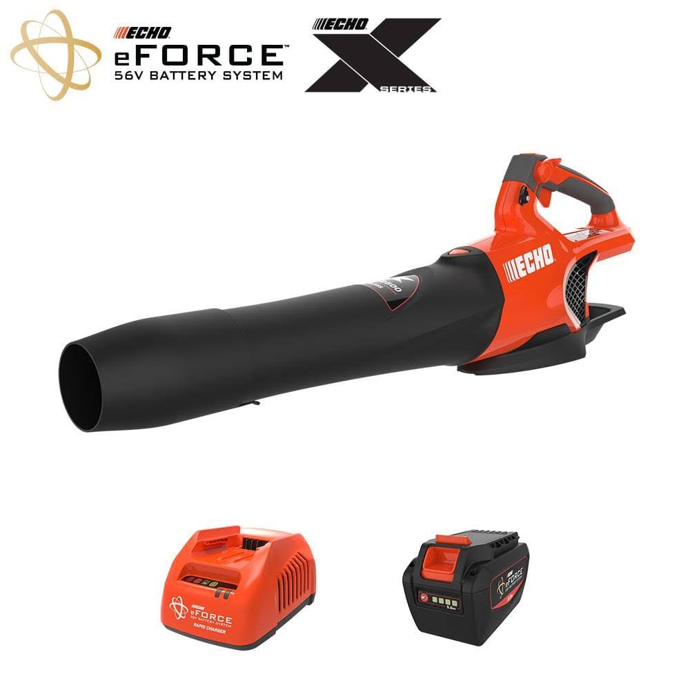 Echo eFORCE 56V x Series 158 MPH 549 CFM Cordless Battery Handheld Leaf Blower with 5.0Ah Battery and Rapid Charger