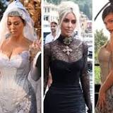 Kylie Jenner dons skin-tight gown and 'celebrates love' at Kourtney's wedding to Travis