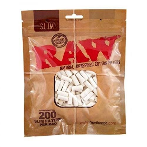 RAW Slim Cotton Filters 2 Packs of 200