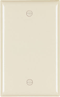 Pass and Seymour TP13LACC30 Blank Nylon Wall Plate - 1 Gang, Almond