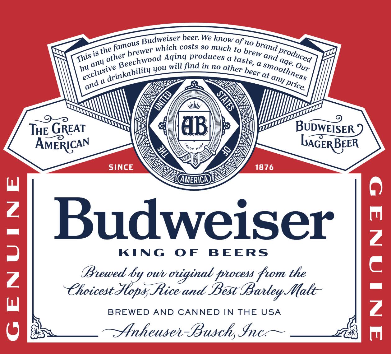 Budweiser Beer, Lager - 12 pack, 16 oz bottles